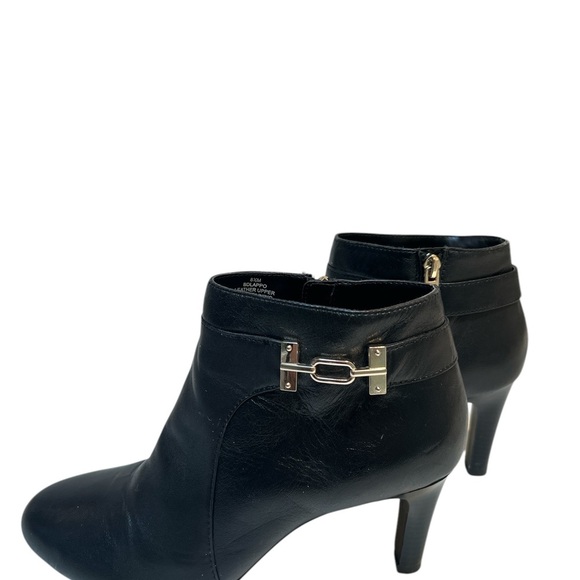 SEXY 3” Heel Black Leather Ankle Boots Sz 8.5 - Picture 4 of 7